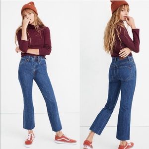 Madewell Rigid Demi Boot Crop Jeans Medium Wash 32